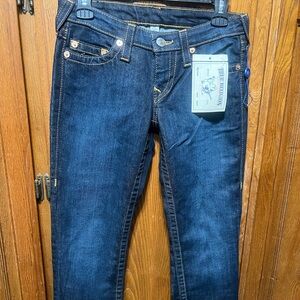 True Religion Dark Blue Straight Jeans - Size W27